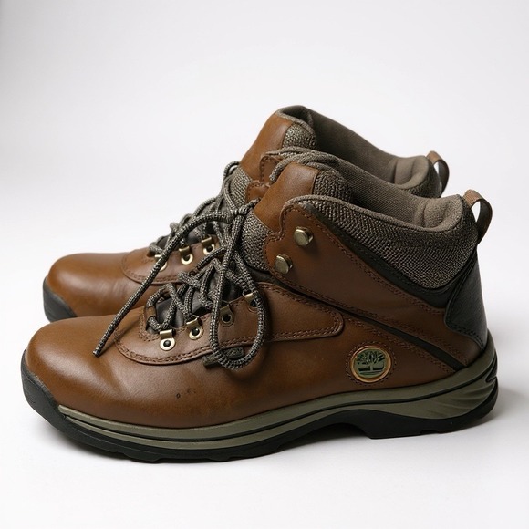 Timberland White Ledge Mid Hiking Boot Men's Brown Leather Waterproof - 12 - Picture 1 of 13